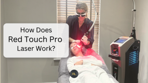RedTouch Pro laser treatment showing how collagen-targeting laser works on the skin