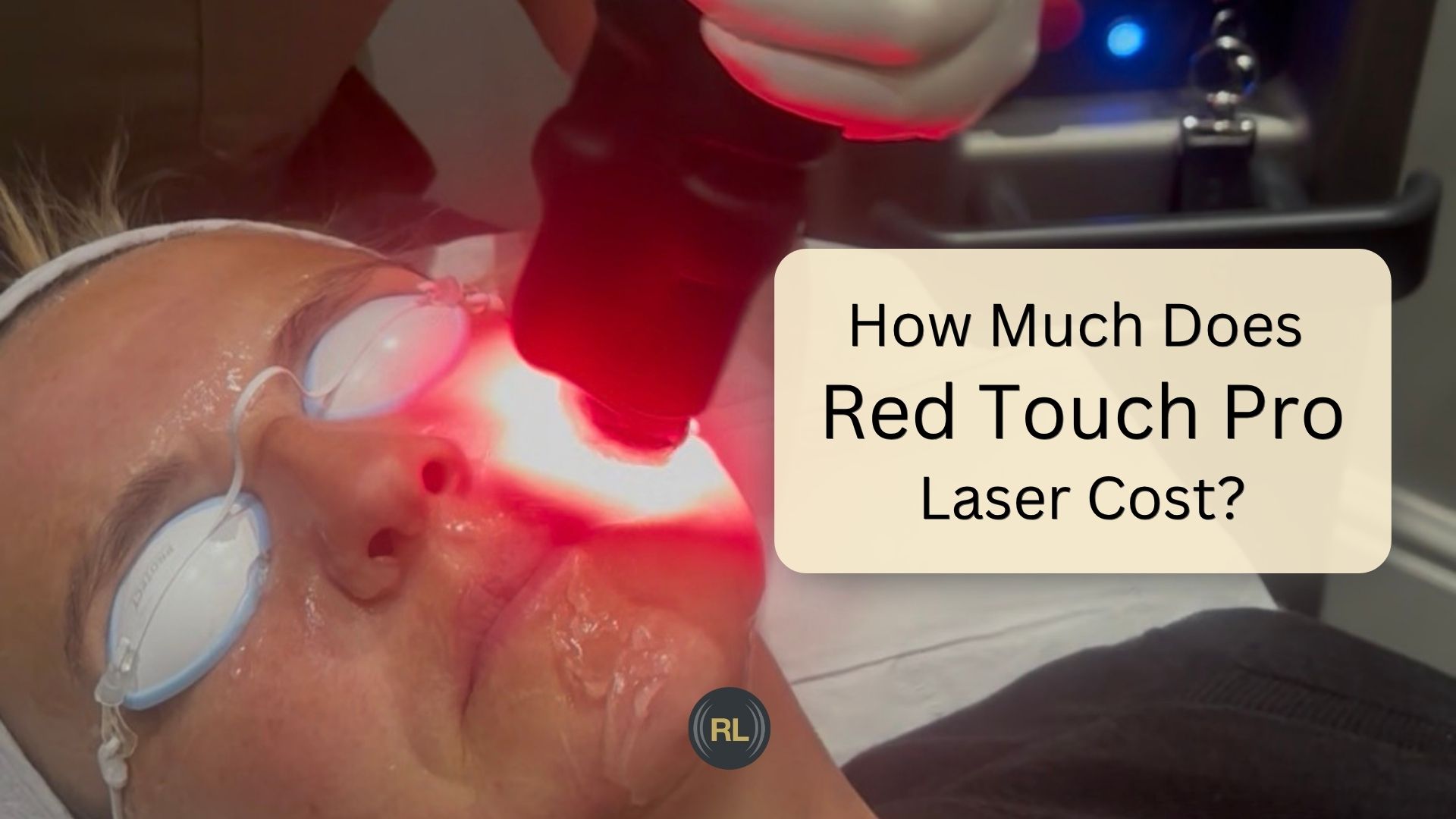 Client receiving RedTouch Pro laser treatment at Radiant Living Laser and Skin Clinic